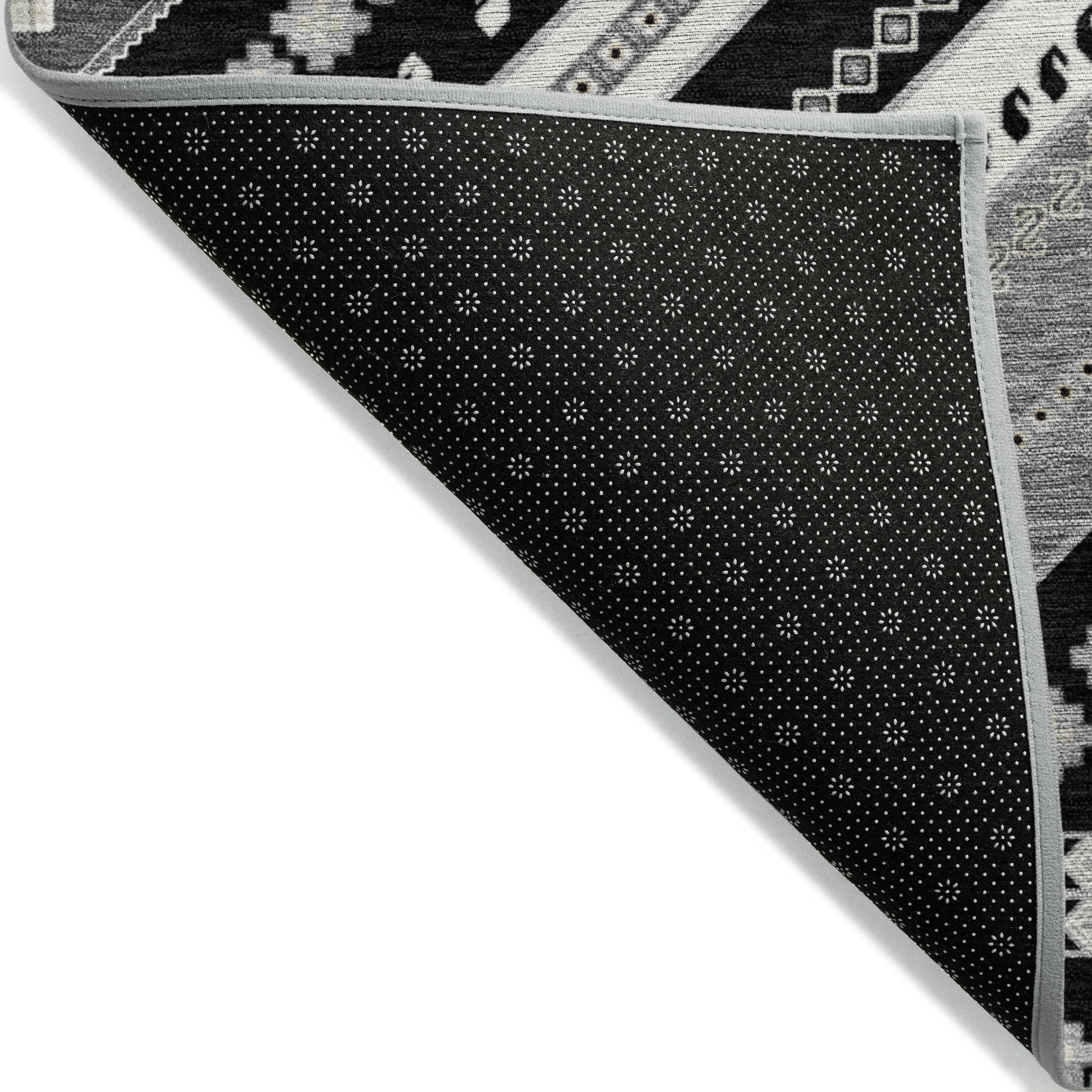 Addison Rugs Chantille Indoor/Outdoor Transitional Geometric, Abstract Black Washable Rectangle Rug, 9' x 12'