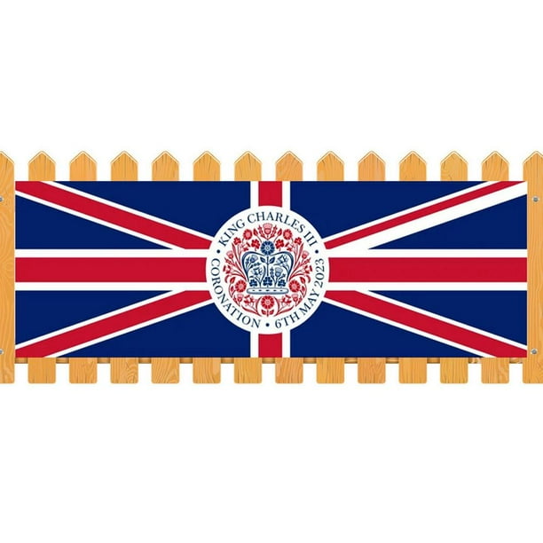 Lucybak Coronation Flag Union Jack Garden Flag 6.2 Ft British