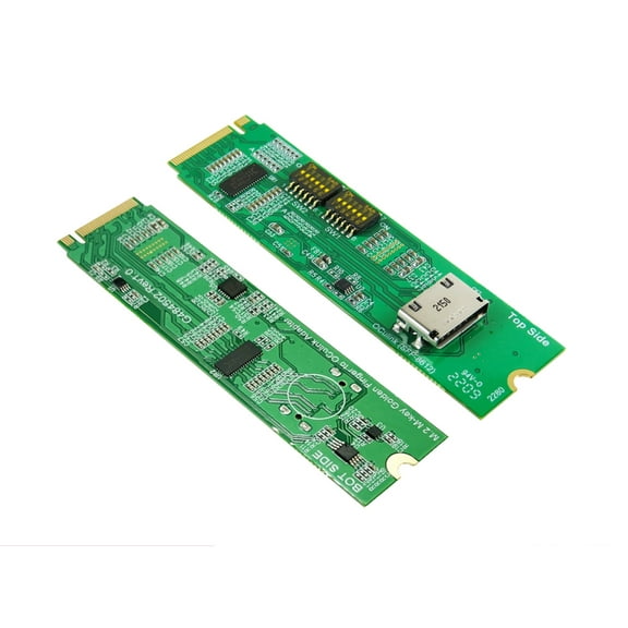 M.2 M-Key PCIe Gen4 with ReDriver to OCulink 4i (SFF-8612) Adapter
