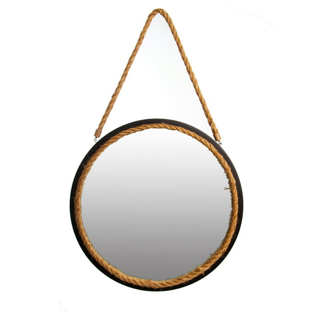 Patton Wall Decor 16 Inch Oil Rubbed, Brushed Bronze Round Mirror