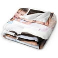 thumbnail image 3 of Custom Blanket with Photos Text Customized Blanket Personalized Flannel Throw Blankets for Adult Kid Birthday Christmas Halloween Fathers Mothers Valentines Day Gift - 40"x 50", 3 of 6