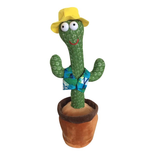 Electronic Singing Dancing Cactus Doll USB Escultura Niños Juguetes de peluche (B) Tmvgtek Oficina Multiescena Multifunción