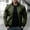 Army Green, variant on Elvqul Mens Jackets Big and Tall Zipper Comfortable Coat Plain Clothing Work Long Sleeve Army Green Shirt