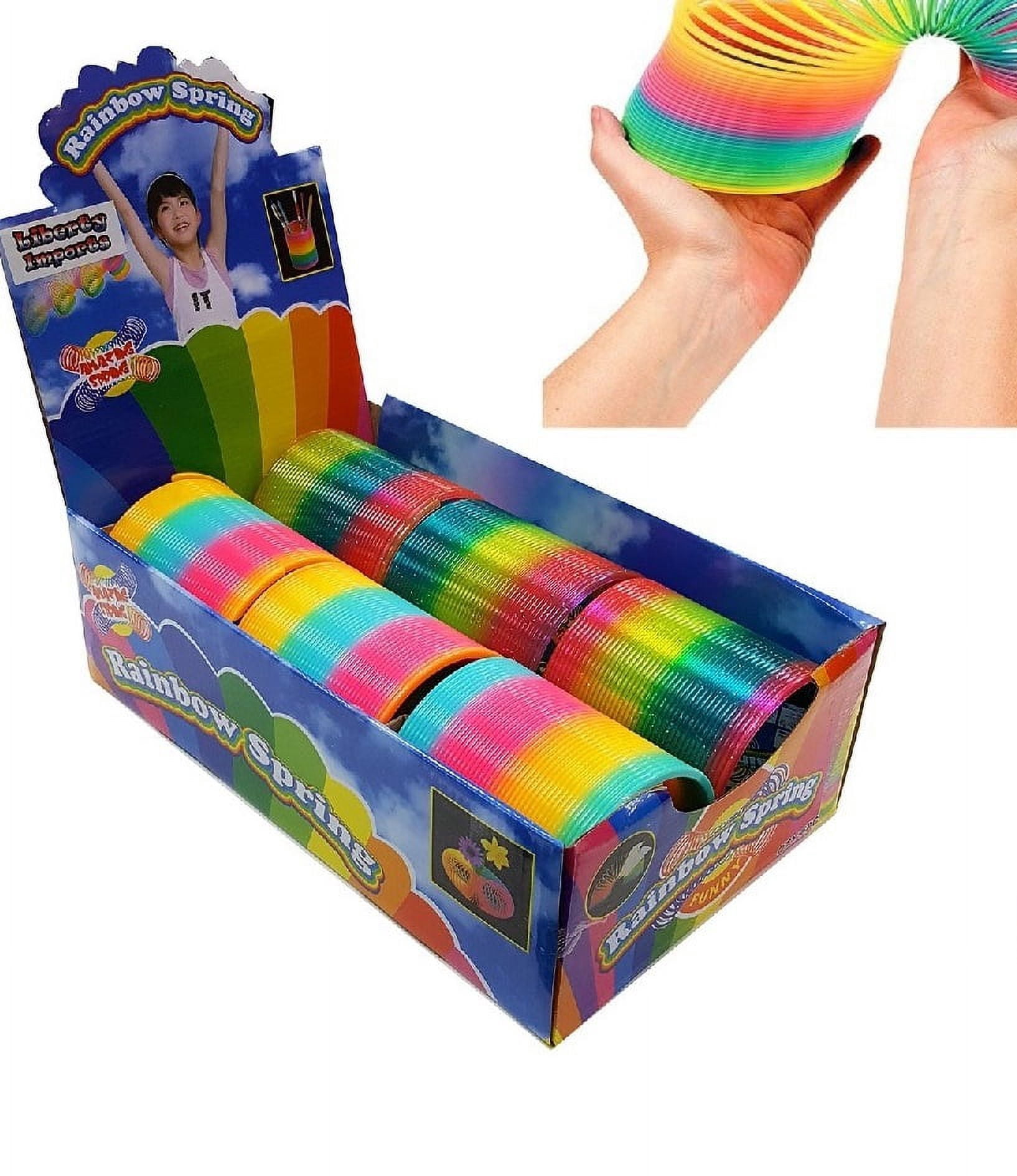 WORLD BOY RAINBOW 50個入　ワールドボーイ レインボー Free Shipping! PlayWorld 4in Giant Magic Rainbow Spring Set of 6