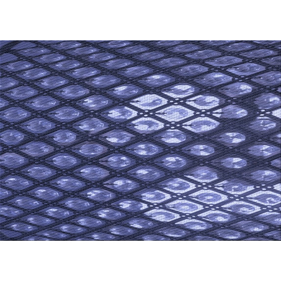 Ahgly Company Machine Washable Indoor Rectangle Transitional Medium Slate Blue Area Rugs, 7' x 10'