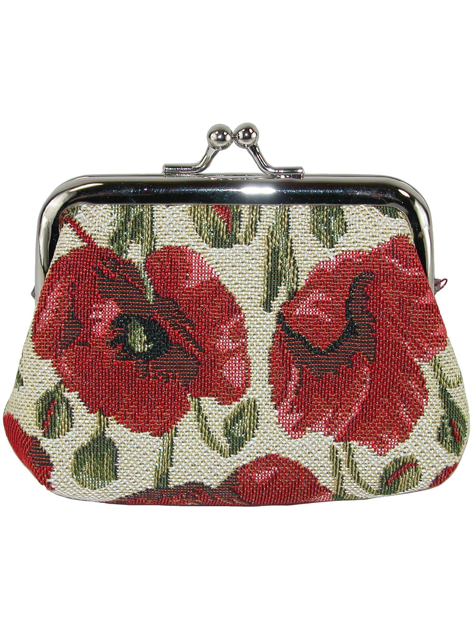 Womens Vintage Coin Purse Colored Eyes Pattern Canvas Makeup Bag With Zipper For Women