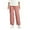 Pink, variant on Womens Wide Leg Pants Elastic Waist Ankle Length Relaxed Fit Pants Solid Side Pockets Split Hem Athleisure-Chic Casual Gym Sessions Trendy Pants