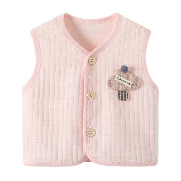OJSFQUFP Baby Cotton Warm Vests Unisex Infant to Toddler Padded Sleeveless Coat