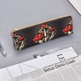 thumbnail image 3 of Rocae Red Mushrooms for Leather Pencil Case - Zippered Pen Case Stationery Bag Zipper Pouch Pencil Holder For Men Women Businessmen And Artists, 3 of 5