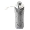 thumbnail image 1 of Botella de agua plegable de silicona portátil para viajes al aire libre Gris Silicona, 1 of 9