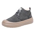 thumbnail image 6 of Winter Boots for Men Casual Suede Furry Lined Lace up Flat Walking Shoes Comfy Platform Soft Sole Nonslip Snow Booties Gray Size 11, 6 of 6