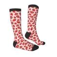 thumbnail image 3 of Picia Women Crew Soft Moisture-wicking Socks Strawberries Pattern Design Cotton Socks, One Size fit All, 3 of 9
