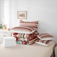 thumbnail image 6 of Manfei Boho bohemian 7pcs Bedding Comforter Set,Retro Aztec Geometric Queen Bedding Sets,Brown Beige Queen Sheet Sets For Men Women,Luxury Bedroom Decor Reversible, 6 of 8