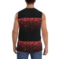 thumbnail image 4 of Pofeuu Red Glitter1 Print Men's Muscle T-Shirt, Sleeveless, Muscle Tank, Classic Muscle Tee Top For Men Casual Sleeveless Muscle T-Shirt Trendy Clothes-Medium, 4 of 7