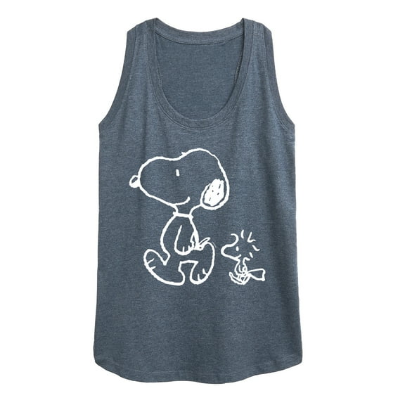 Peanuts - I'll Follow You - Snoopy & Woodstock - Women's Racerback Tank Top