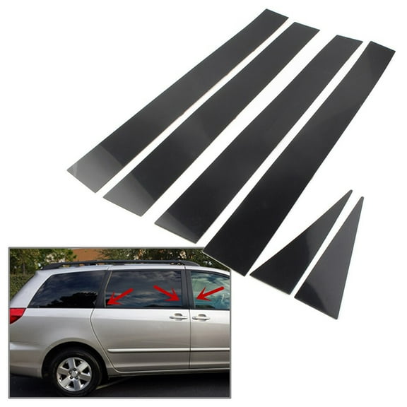 Possbay Window Pillar Posts Door Side Trim Covers Fit For Toyota Sienna 2002-2009