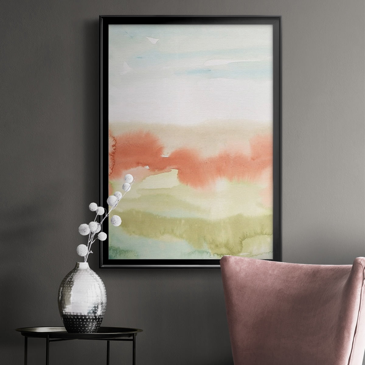 Blushing Sunrise I Premium Framed Print, in Gold, Black, or Silver - Ready to Hang