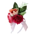 thumbnail image 2 of Flores artificiales Yuyangstore Ramo de Boutonniere de boda rosa de té y clavel 11 x 5 cm, 2 of 7
