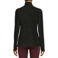 ClimateRight by Cuddl Duds Stretch Fleece Women's Long Sleeve Turtleneck Base Layer Top, Sizes