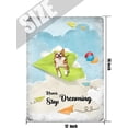 thumbnail image 5 of Inspirational Wall Art -Never Stop Dreaming,Corgi Dog Vintage Tin Sign- Balloon Decor - Paper Airplane Motivational Poster Gifts for Kids Bedroom Bathroom Classroom Rustic Wall Sign 12x16 Inch, 5 of 7