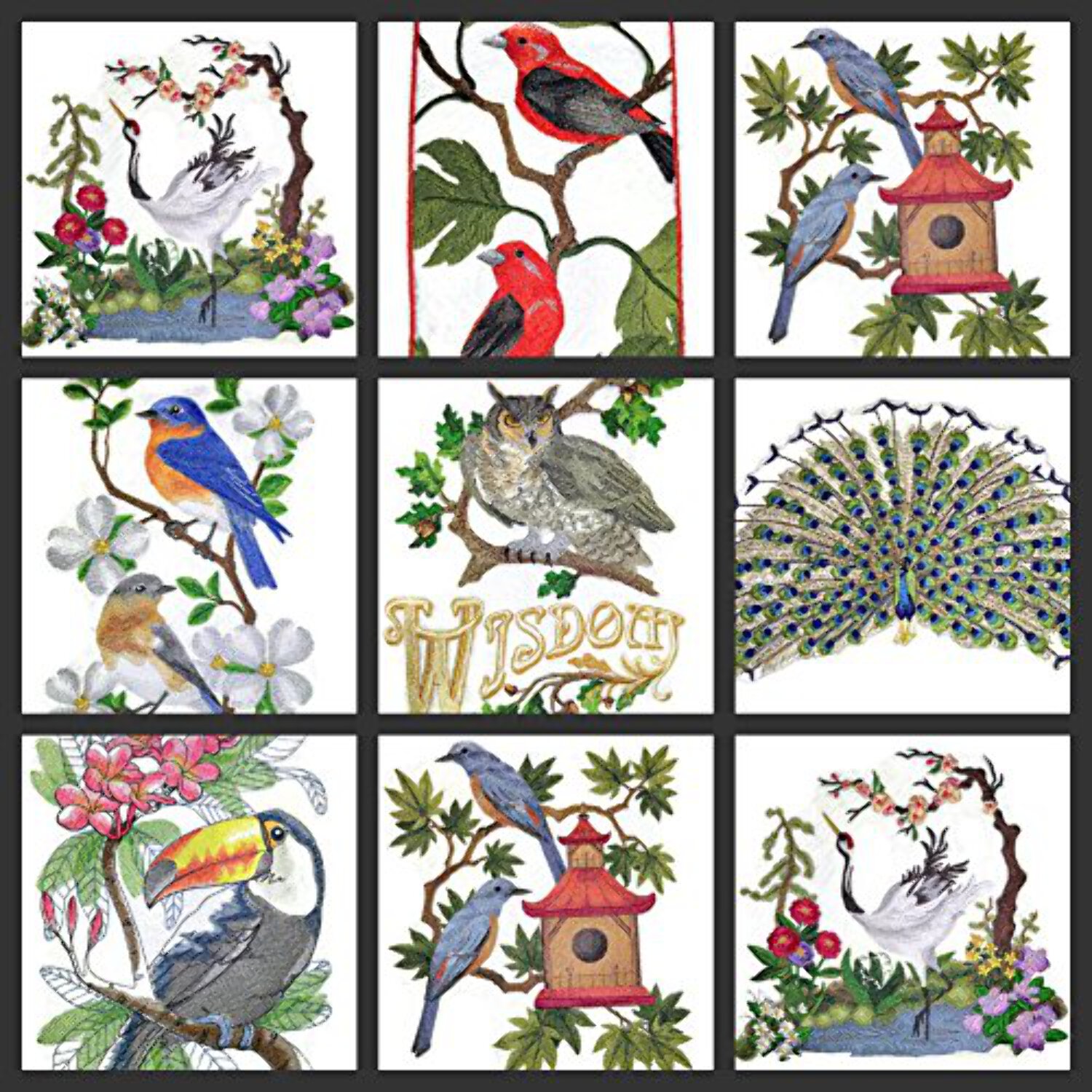 Custom West Virginia Cardinal and Rhododendron Bird Embroidery Iron On/Sew Patch - Beyond Vision (7" x 11")