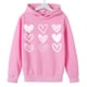 thumbnail image 4 of Sudadera con capucha y estampado de corazón de San Valentín, sudadera de manga larga para niños y niñas, chaqueta para niñas de talla mediana y grande., 4 of 7
