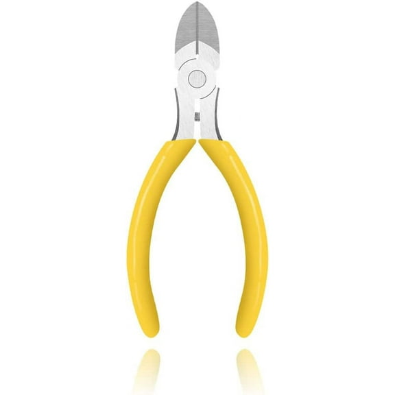 Treedix 5inch Diagonal Pliers Side Cutters, Diagonal Flush Cutters Precision Wire Cutters, Spring Loaded Cutting Pliers for Crafting Wire Plastic Floral Cutting Electrical