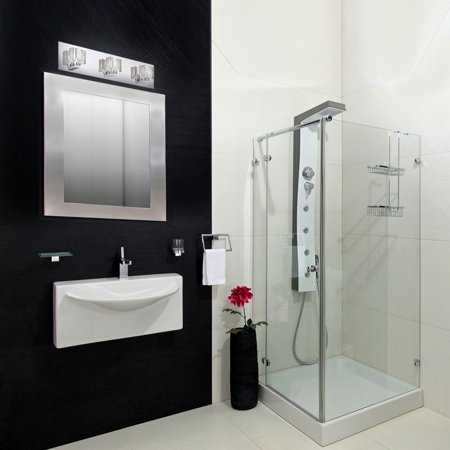 Hampton Bay Olivet 3 Light Chrome Vanity Light With Cube Glass Shades Walmart Canada