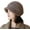 Khaki, variant on Womens Cloche Beanie Hat Folds Decor Winter Warm Knitted Hat with Visor Brim Bowler Hat
