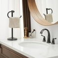 thumbnail image 2 of 17 Inch Oil Rubbed Bronze Stand Towel Bar Hanger Hand Towel Bar Bathroom Vanity Countertop Towel Holder Free Standing Stainless Steel Towel Ring Hardware Accessories Towel Rack, 2 of 14