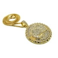 thumbnail image 4 of Stone Stud Initials QC Spinner Pendant with 2mm Box Chain Necklace, Gold-Tone, 20", 4 of 4