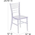 thumbnail image 2 of YSNW Child’s All Occasion Transparent Crystal Resin Chiavari Chair for Home or Home Based Rental Business（Clear）, 2 of 9