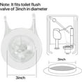 thumbnail image 4 of 2 Pcs GA715014-GEG1 Remplacement de Rabat de Toilette 3 Pouces Transparent avec Crochet à Chaîne en Acier Inoxydable, 4 of 5
