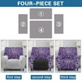 thumbnail image 6 of HELLHERO Spider Print Recliner Chair Slipcovers for Reclining Chair Spider Web Print Lazyboy Recliner Chair Cover with Storage Pockets Single-Seater, Purple, 6 of 8