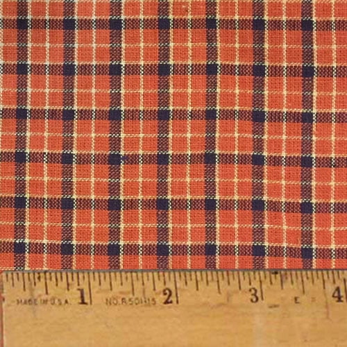 Ozark Orange Black Plaid Homespun Cotton Fabric - Sold by the Yard ...