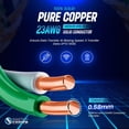 thumbnail image 3 of Cat6A Riser Cable 1000ft – 100% Solid Bare Copper, 23AWG UTP, 750MHz, Bulk Ethernet Cable, White, 3 of 5