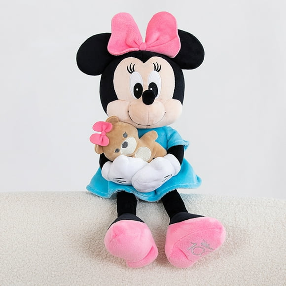 Disney Cute Minnie Mickey Mouse Plush Toy Stuffed Anime Stitch Doll 100th Anniversary Collection Plushies Xmas Gifts For Girl