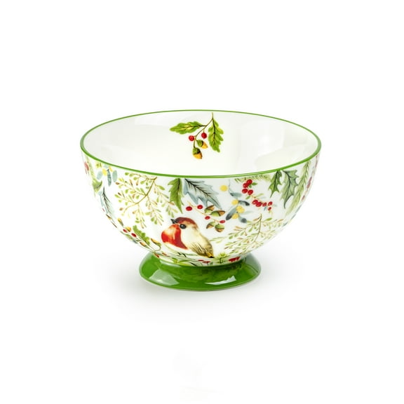 Grace Teaware Winter House Finch 6" Fine Porcelain Bowl