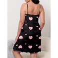 thumbnail image 2 of El pijama de mujer de talla grande proporciona una sensación fresca y cómoda. Pijama camisola estampado Love y ropa de casa., 2 of 4
