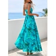 thumbnail image 5 of PRETTYGARDEN Women's Floral Maxi Dress Summer Outfits Spaghetti Strap Flowy Long Sundress Beach Vacation Boho Dresses, 5 of 10