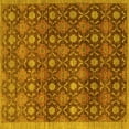 thumbnail image 1 of Ahgly Company Indoor Square Abstract Yellow Contemporary Area Rugs, 3' Square, 1 of 4
