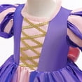 thumbnail image 7 of HAWEE Princess Costume for Girl Dress Up Costume Kids Puff Sleeve Fancy Party Purple Costume Layerd Dresses, 7 of 7