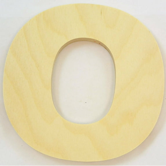 Package of 1, 8 Inch X 3/4" Thickness Baltic Birch Wood Letter O in The Arial Font, Thick, Upper Case for Art & Craft Project, Made in USA