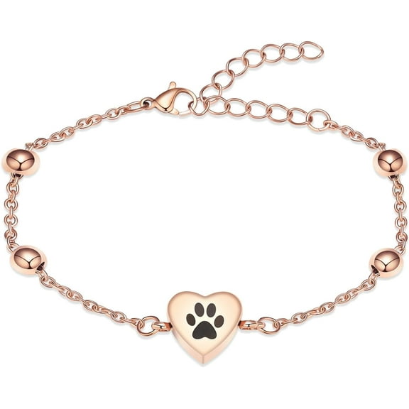 Heart Urn Bracelet for Ashes for Women Girl Stainless Steel Pet Urn Bracelet Bangle for Ashes Cremation Jewelry Memorial Gifts