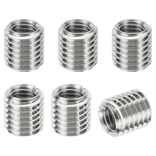 Unique Bargains Adaptateurs de Filetage Manchon Réducteur Écrou M14 * 2 Mâle à M10 * 1,5 Femelle Réparation Insert Vis Réducteur 15mm 6 Pcs