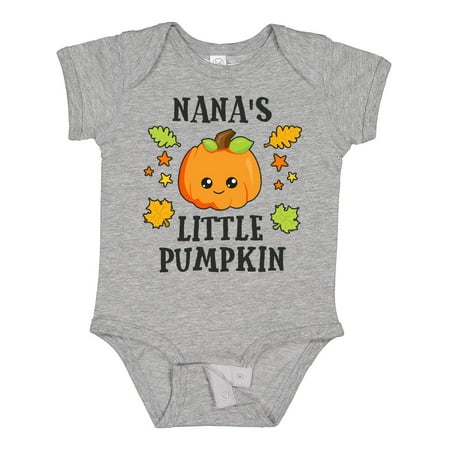 

Inktastic Nanas Little Pumpkin with Leaves and Stars Boys or Girls Baby Bodysuit