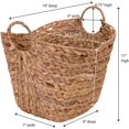 Rattan Straw Clothes Toy Sundry Storage Basket, Handmade Woven Basket