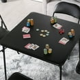 thumbnail image 6 of VECELO 5-Piece Card Table and Chair Set, 33.8" Square Table and Set of 4 Chairs with Padded Seat, Black, 6 of 9