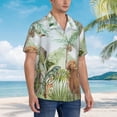 thumbnail image 3 of Balery Watercolor African Animals Wildlife Camisas hawaianas de manga corta para hombre, camisas playeras de corte holgado, camisas de vacaciones con botones,X-Large, 3 of 7
