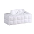 thumbnail image 1 of CIMAXIC Simple PU Tissue Box Paper Towel Holder Desktop Napkin Storage Container for Home Office (Size L, White),9.84"X5.43"X3.74", 1 of 4